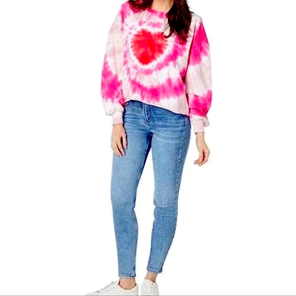 Wildfox Heartfelt Emotion Ophelia Sweatshirt Tie Dye